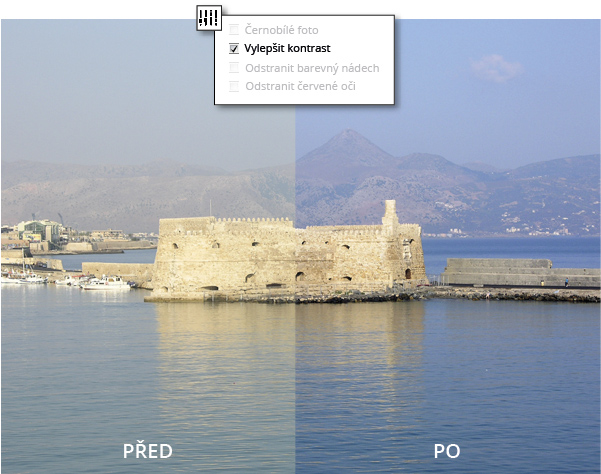 vylepšený kontrast fotografie